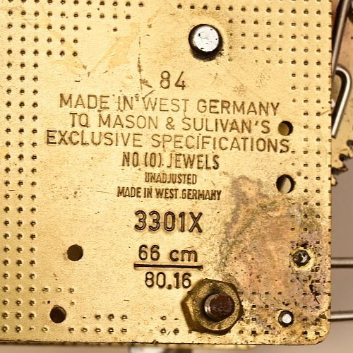 Mason & Sulivan 3301X Clock Movement Hermle 141-030K 66cm West Germany