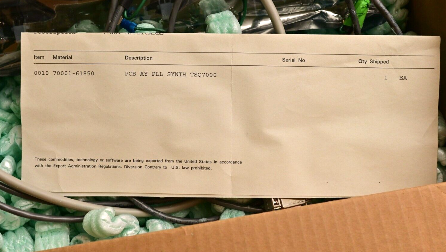 ThermoQuest Finnigan TSQ7000 PLL Synth 70001-61850 NOS?