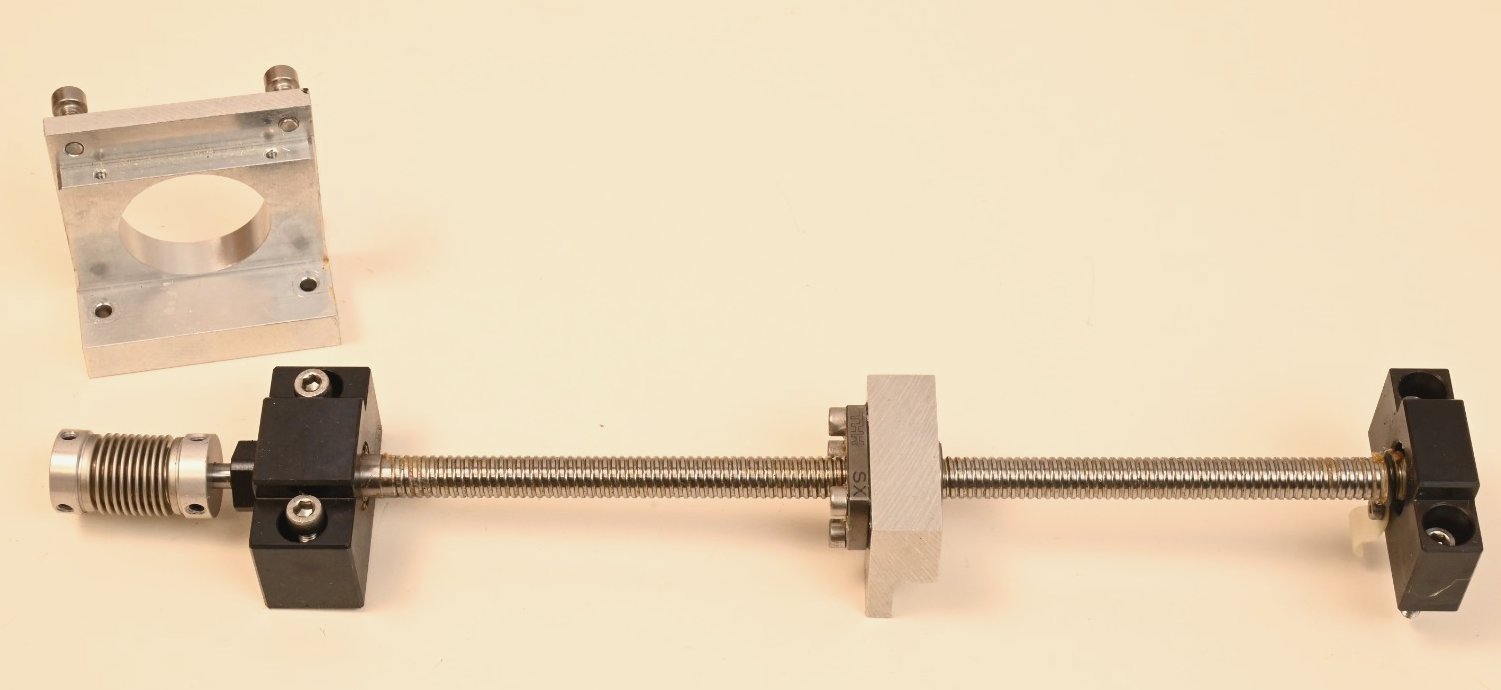 THK SX Ball Screw Assembly 10mm x 2mm Pitch ~10.5"/~8.5" Motion w/ Motor Bracket