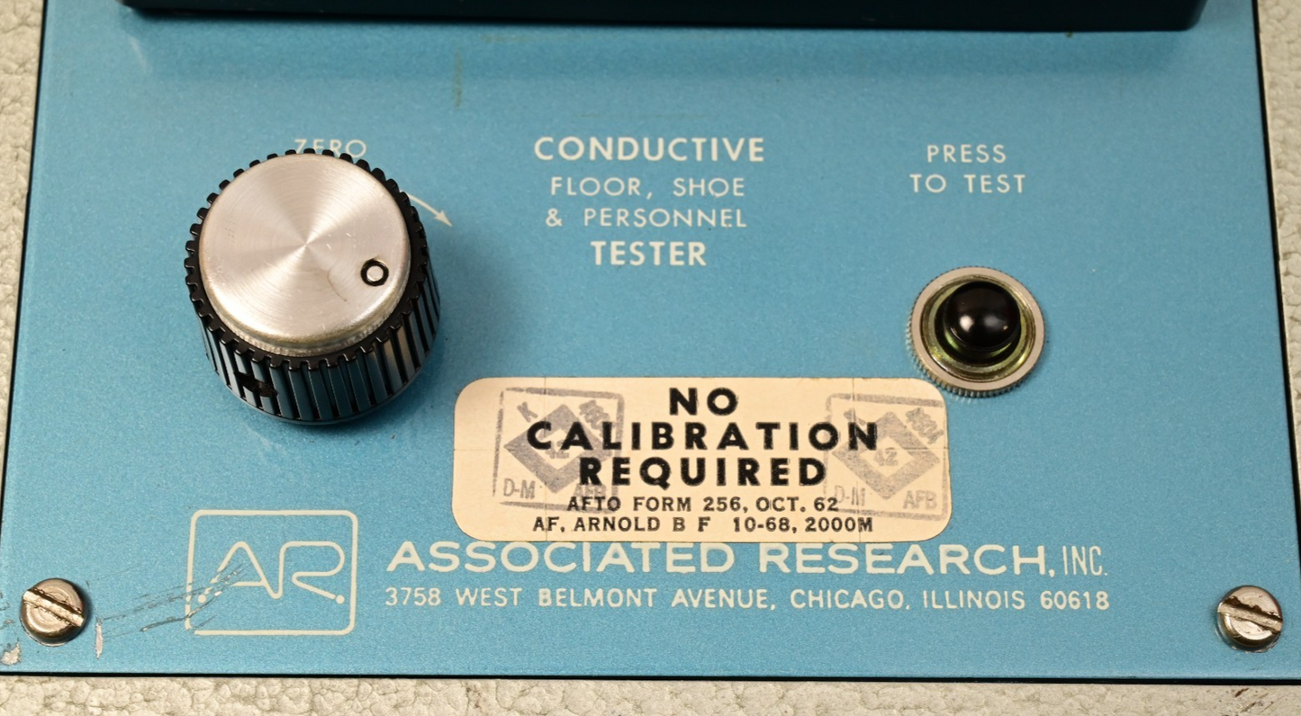 Associated Research AR 2269 Meg-Chek Megohmmeter Conductive Floor/Shoe Tester