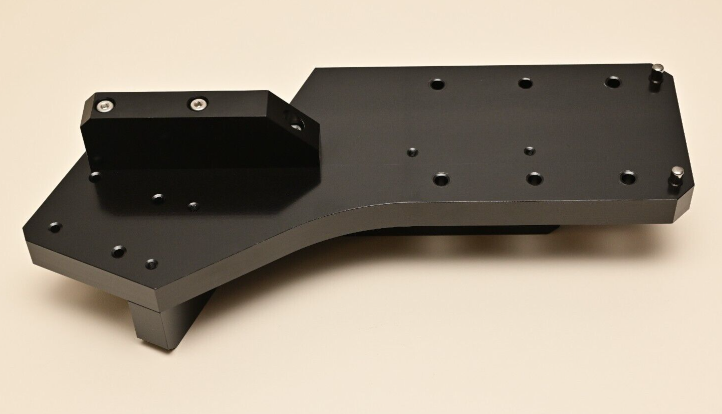 Heavy Duty Machine Vision Camera Stage Mount/Bracket Anodized Aluminum 65° Angle