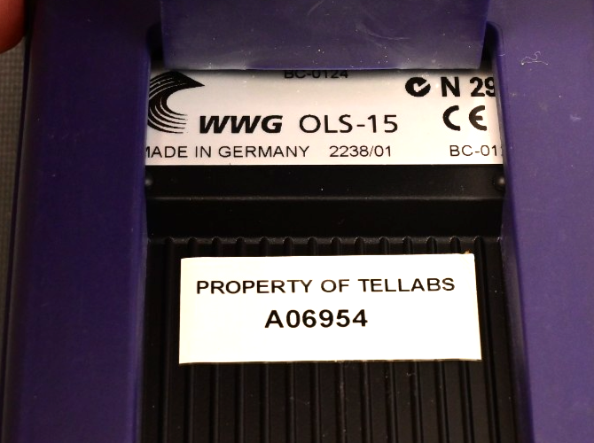WWG/JDSU OLS-15 Optical Laser Source Fiber Optic Tester 1310nm/1550nm -7dBm CW