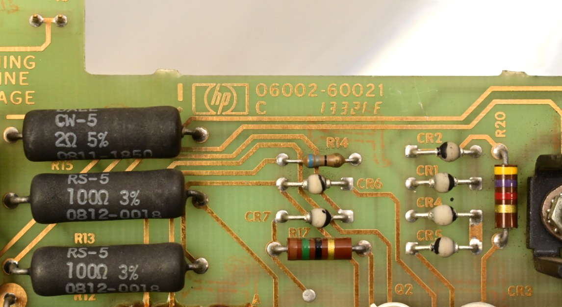 Vintage HP 6002A DC Power Supply Output Board Sprague Capacitor DALE Resistors