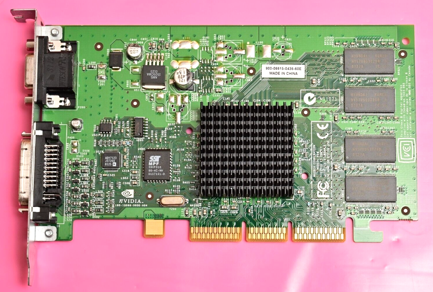 nVidia PowerMac G4 AGP Video Card ADC/VGA 180-10066-0000-A04 900-06615-0436-60E