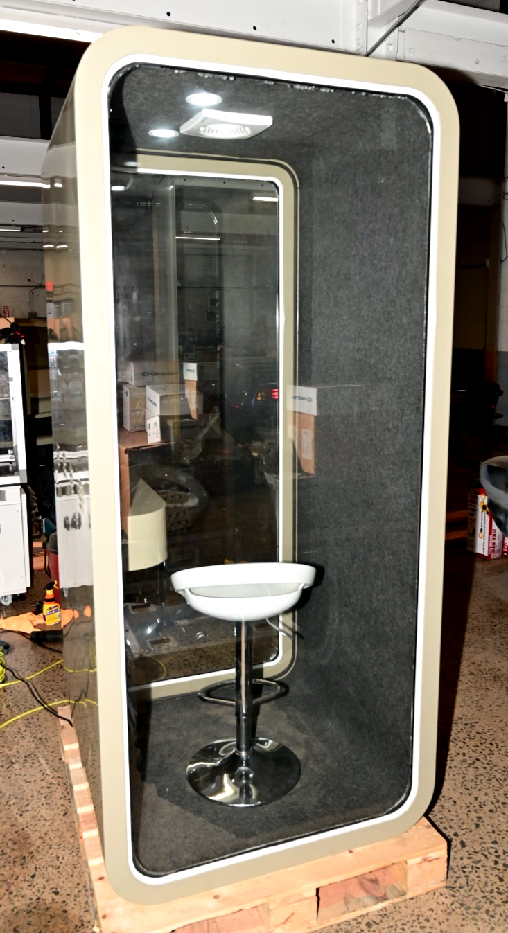 Single Person Office Privacy Booth Soundproof w/Chair/Lighting/Fan