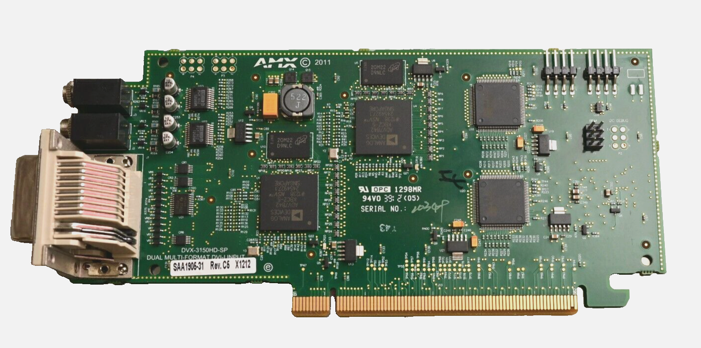 AMX DVX-3150HD-SP Dual Multi-Format DVI-I Input Card SAA1905-31 DVX-3155HD-SP