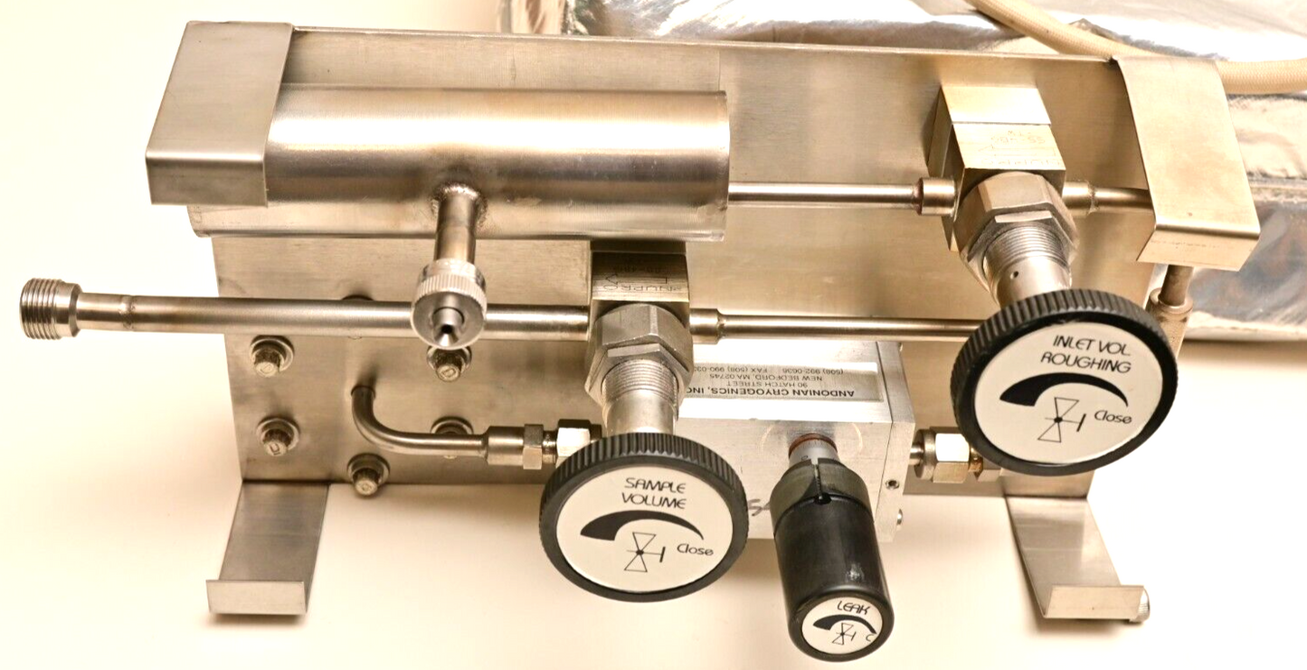 Mass Spec Vacuum Roughing Sample Volume Cryo Leak Assembly & Heater MDC Nupro SS