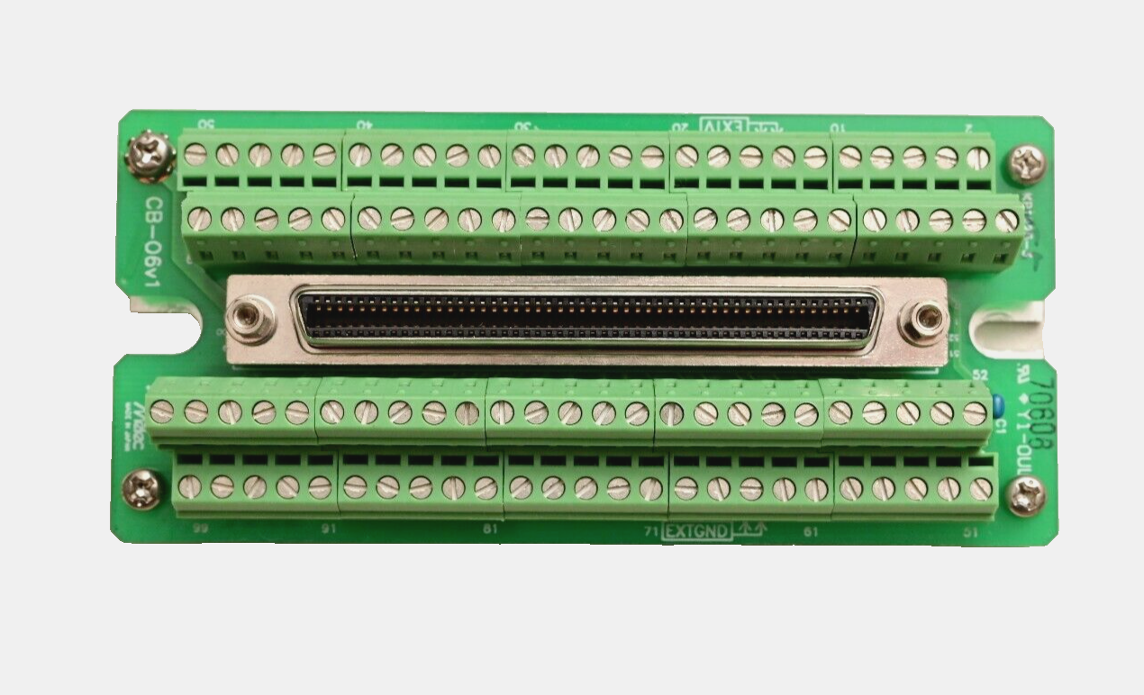 Melec CB-06v1 100-Pin Mini D 0.05" MDR Breakout Board Terminal Block Contec PIO