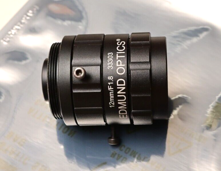 Edmund Optics Model 33-303 UC Series C-Mount 12mm f 1.8 Machine Vision Lens