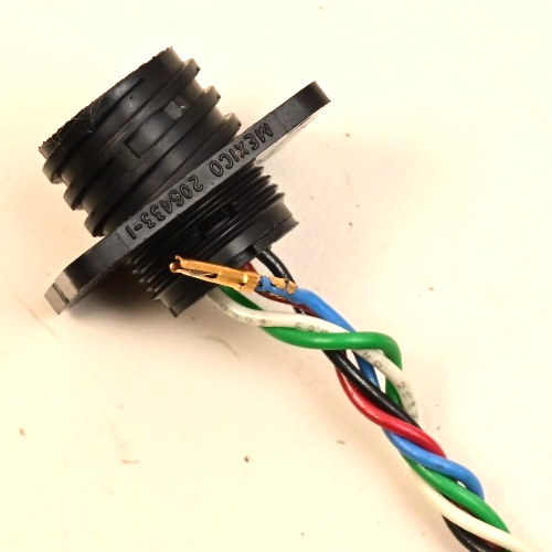 QTY 4 AMP 206433-1 Circular Power Connector 5-Connectors Populated Used