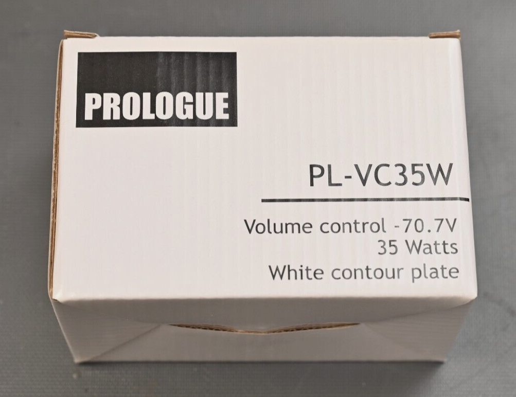 PROLOGUE Volume Control PL-VC35W 35 Watt 70.7V Decora Plate Pro A/V Surplus