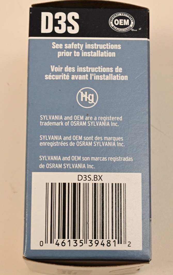 Sylvania D3S HID Xenon Bulb 35W New Sealed