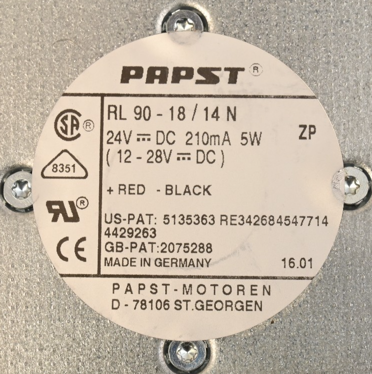 PAPST RL 90-18/14N 12-28V DC Centrifugal Blower Fan Germany 24V 5W