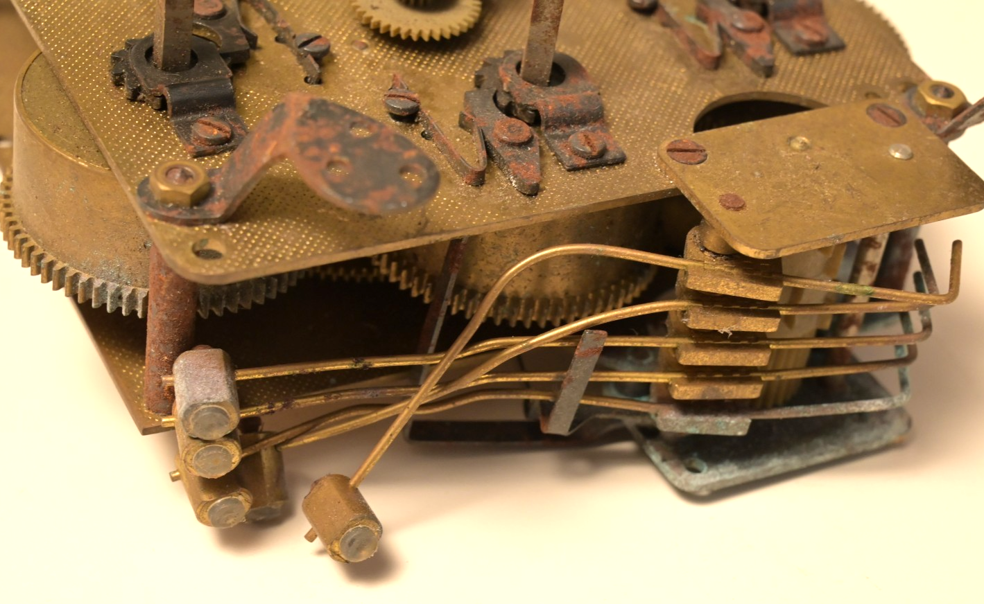 W. Haid 74 Clock Movement Germany Antique Brass Parts/Repair 2.5lbs