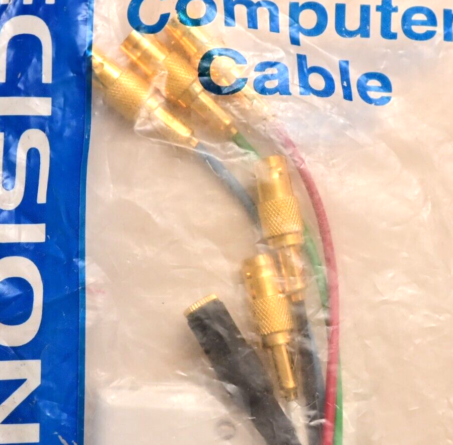 ACV Cables Gold Plated HD15 VGA to BNC Decora Plate A/V Adapter w/ 3.5mm Audio