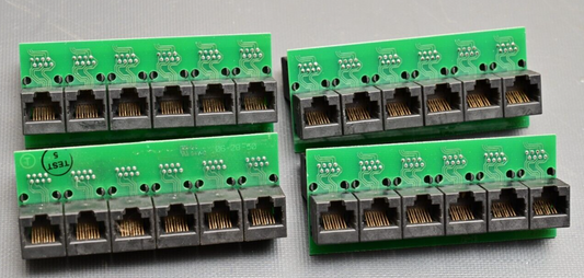 QTY 4 6-Port RJ45 Passthrough PC Boards Cat5/CAT5e ADC