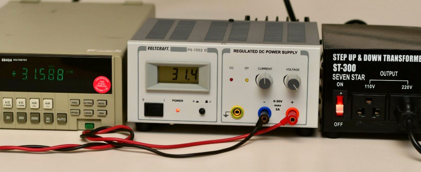 Voltcraft PS-1302D Bench Adjustable Regulated DC Power Supply 0-30V@2A 60W 220V