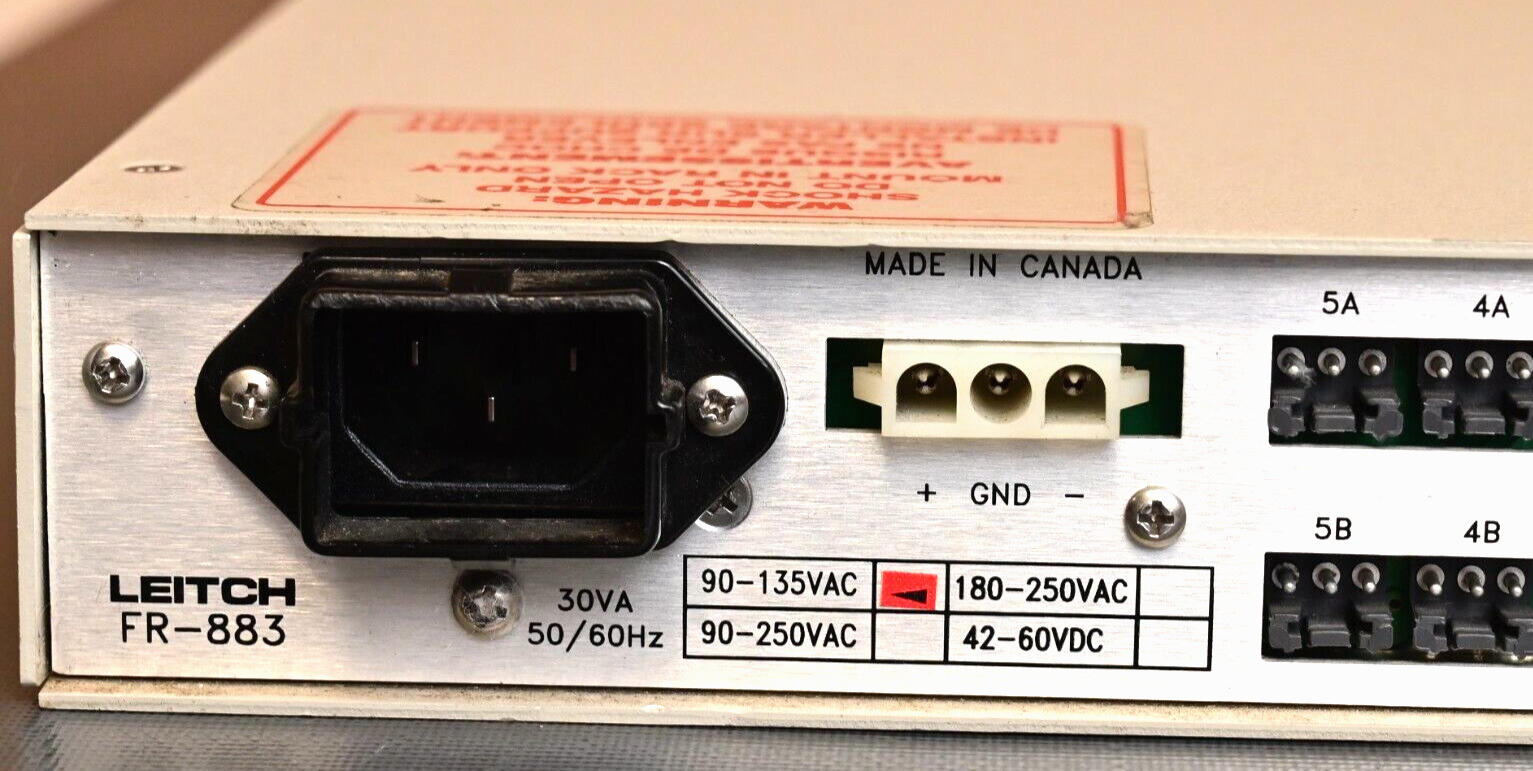 LEITCH FR-883 Audio Distribution Amplifier 884PS w/ 2X AMD-880 LO Z Cards