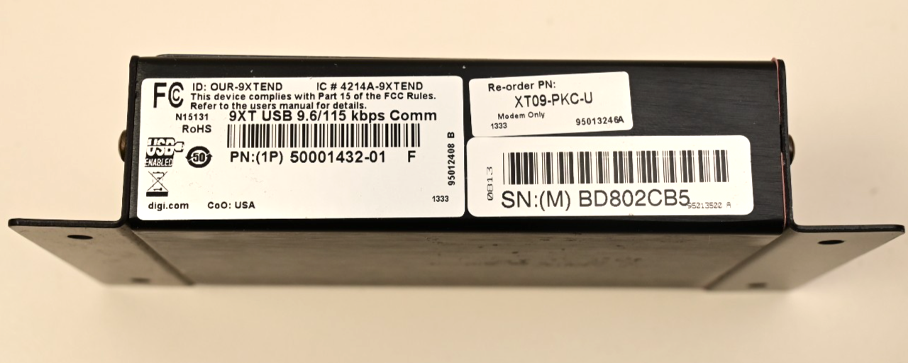 DIGI XTend-PKG 900MHz USB RF Modem XT09-PKC-U 902-928MHz Serial Modem 115kbps