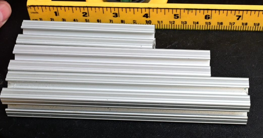 QTY 15 T-Slot 80/20 Style Aluminum Extrusion 1"x1" Short Lengths 4" to 7" 3.6lb