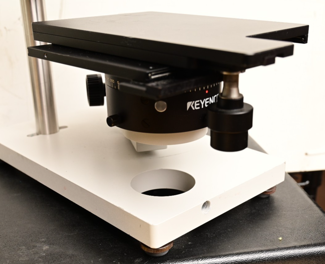 Keyence VHX-100K Microscope Stand w/ Unknown C-Mount Lens Heavy Duty Adjustable