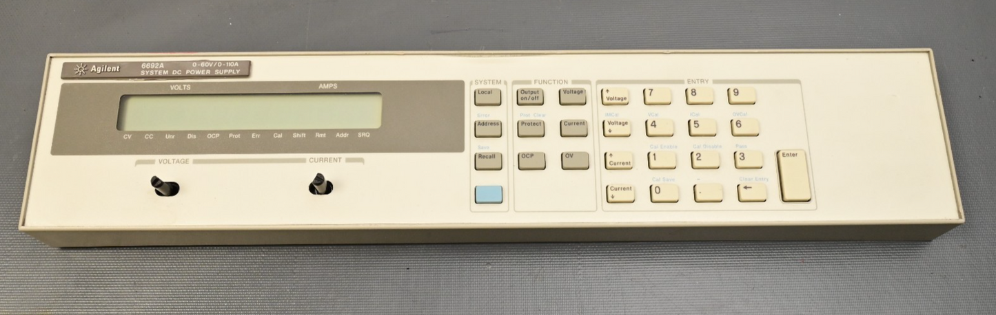 Agilent 6692A DC Power Supply Front Panel LCD Display As-is 5063-3408 5063-3473
