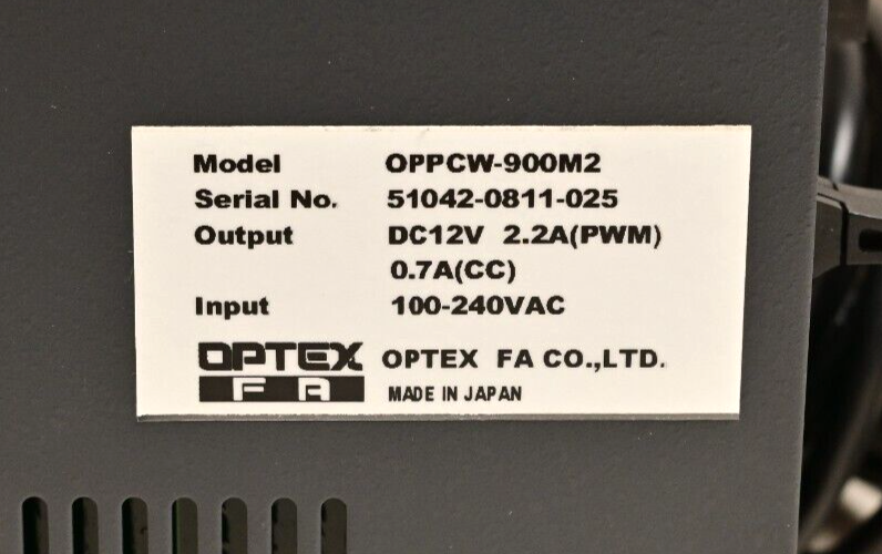 OPTEX FA Machine Vision LED Dual Power Supply Constant Current & PWM OPPCW-900M2