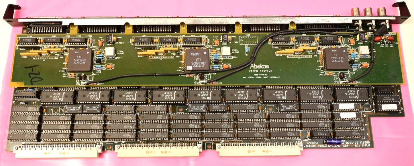 Abekas Video Systems A84 Serial Video Input Interface Sony SBX1602 IDT 7201LA50P