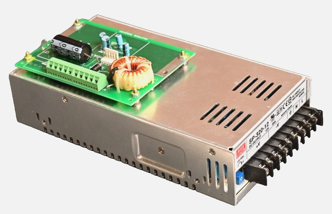 Mean Well SP-320-12 DC Power Supply w/ External Regulator 100-240VAC 12VDC@25A