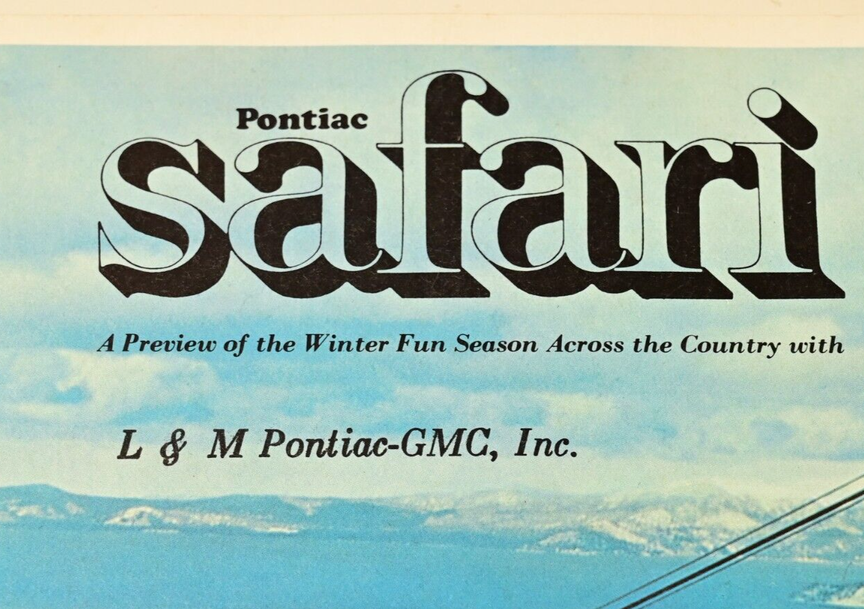 Pontiac Safari Dealer Brochure 1970? Catalina Lake Tahoe CA L&M Hanover PA