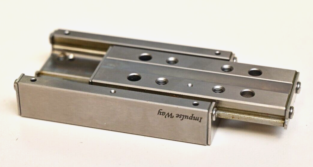 Impulse Way Precision Linear Stage/Bearing 2-Way Motion ~50mm Travel Stainless