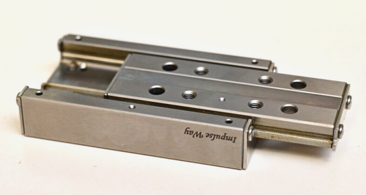 Impulse Way Precision Linear Stage/Bearing 2-Way Motion ~50mm Travel Stainless