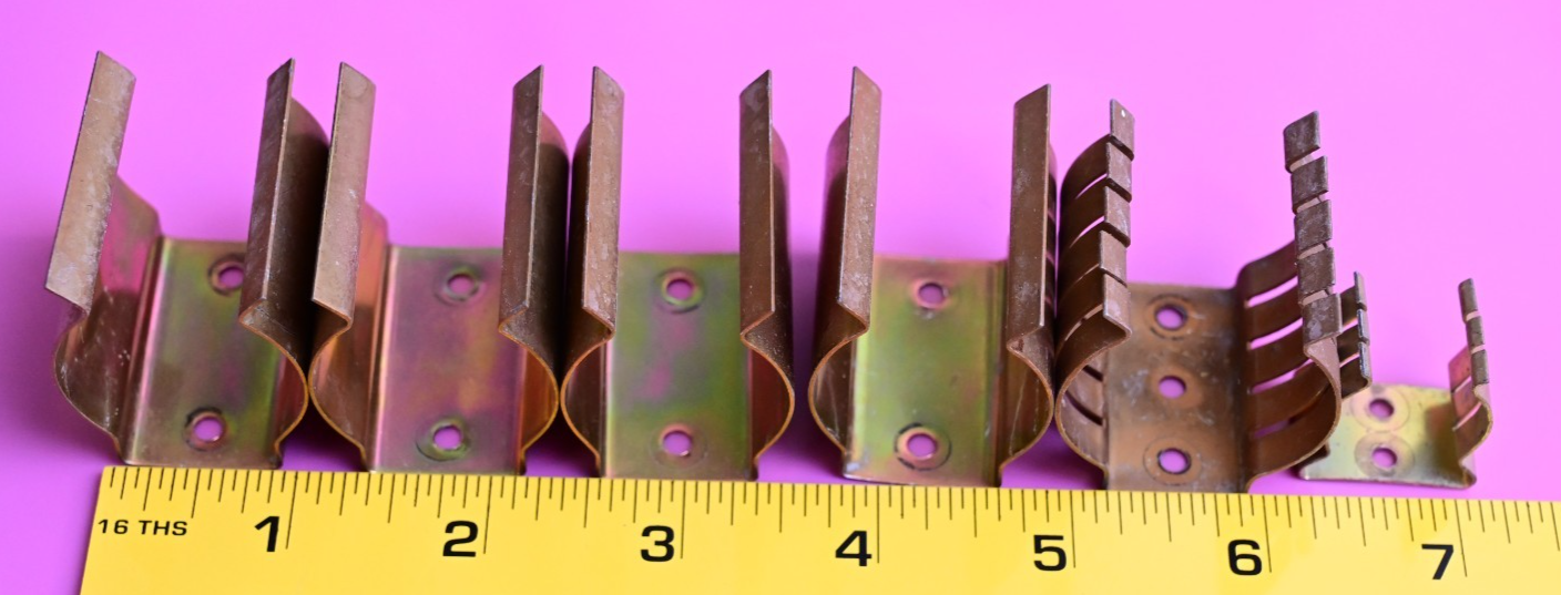 Lot of 6 Large Capacitor Mounts Brass/Copper