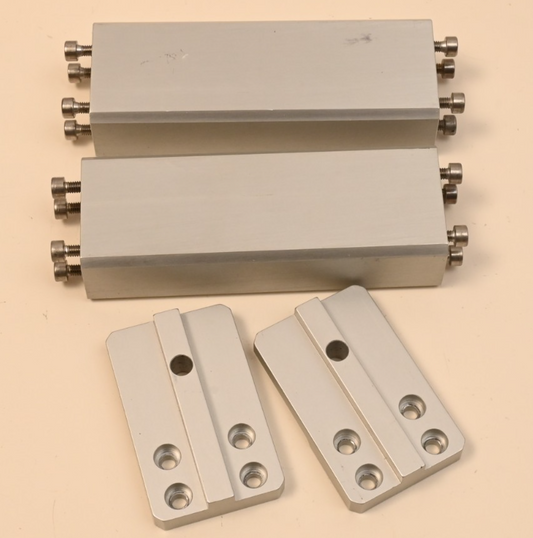 QTY 2 Heavy Duty Anodized Aluminum Standoffs/Pedestals ~112mm 4.4" w/ Hardware