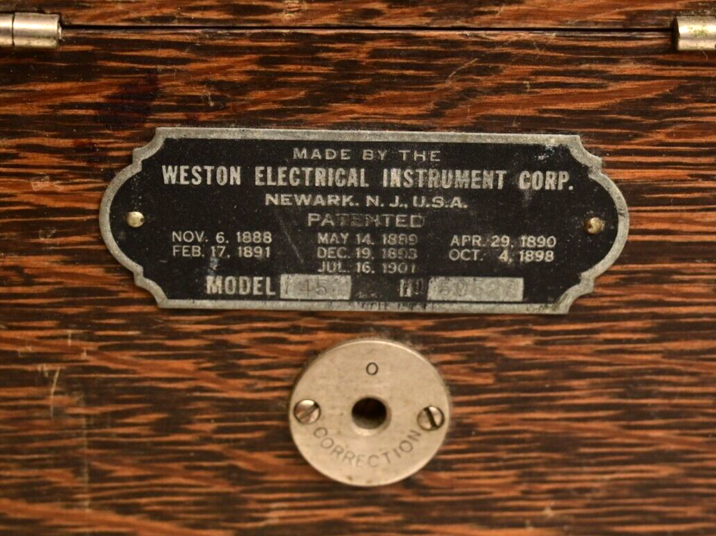 Antique Weston Model 45 Ammeter & Voltmeter 1923 1943 Muhlenberg College