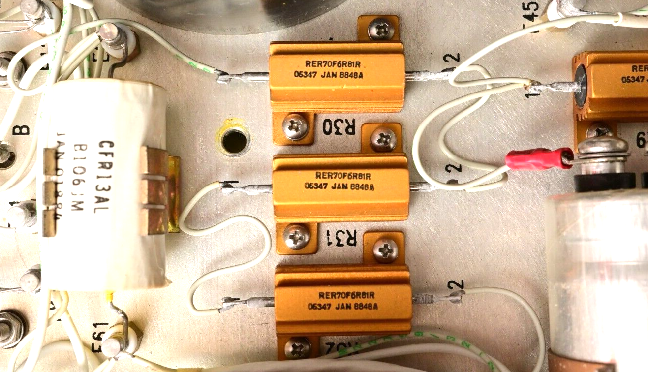 Vintage Military Power Supply Heat Sink Circuit Board Torotel Xfrmrs/Chokes/Caps