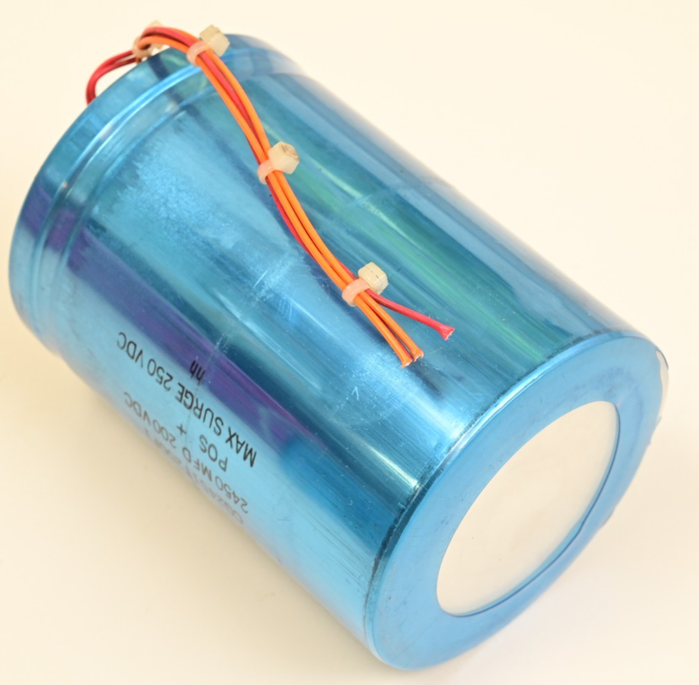 Mallory 2450uF 200V Large Can Electrolytic Capacitor 2450mfd Screw Terminal