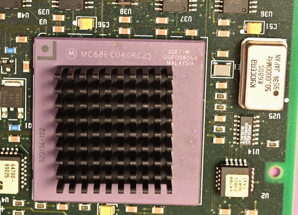 HP 64700B Emulator CPU Board Motorola 68k Gold/Ceramic CPU RAM Gold Connectors