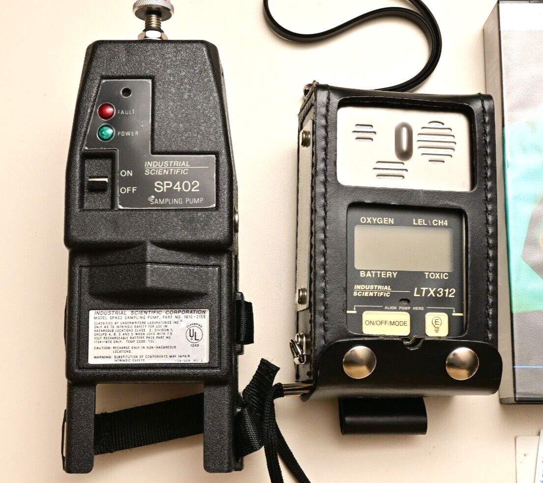Industrial Scientific SP402 Sampling Pump & LTX312 Multi-Gas Monitor w/ VHS Tape