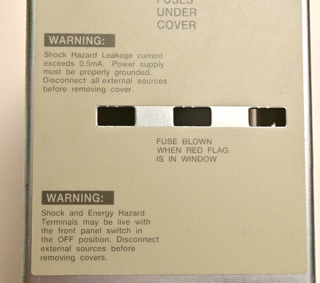 Agilent 6692A 3-Phase Fuse Circuit Breaker Assembly w/ Power Entry Cover 750V