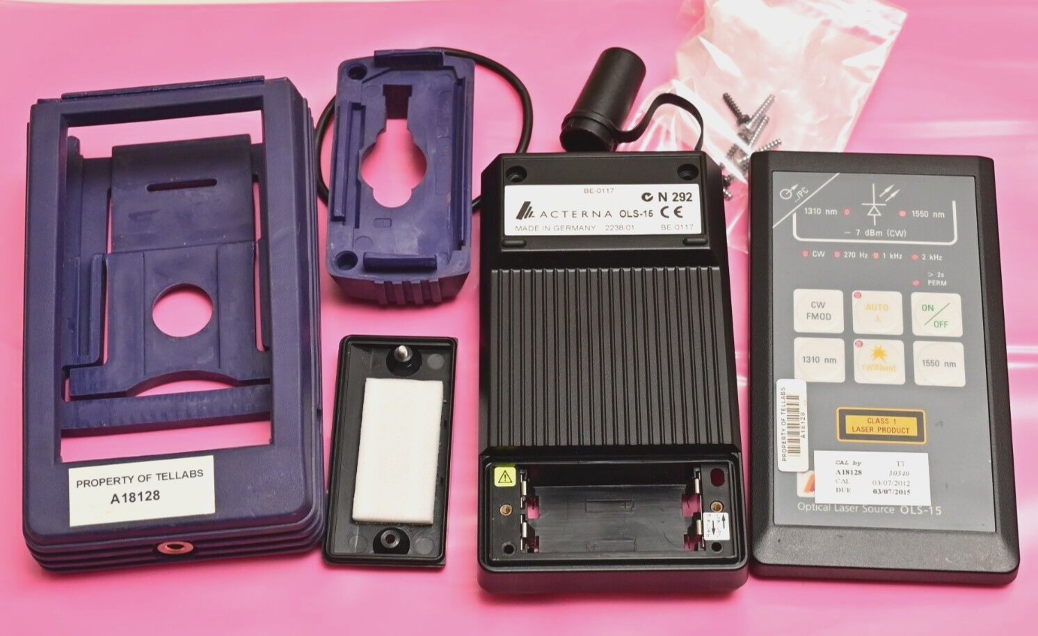 Acterna OLS-15 Fiber Optic Test Light Source Enclosure & Front Panel Parts