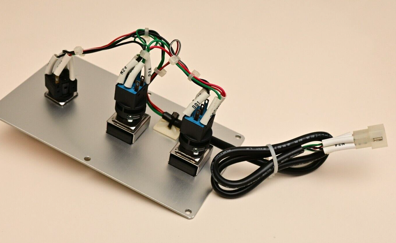 ON/OFF and Emergency Stop Panel Industrial Idec HA-C20 Omron A165E-02 6.5"x3.5"