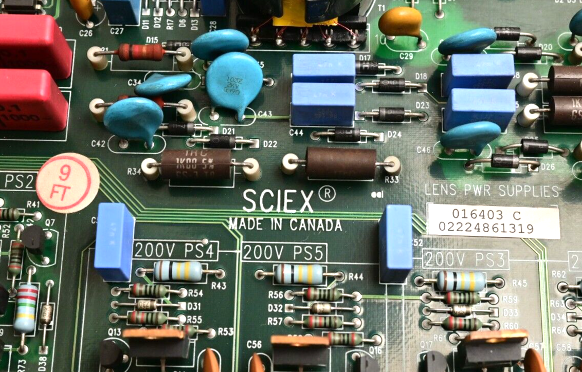 Sciex API 100 Mass Spectrometer Lens Power Supply Card 200V 400V 016403-C
