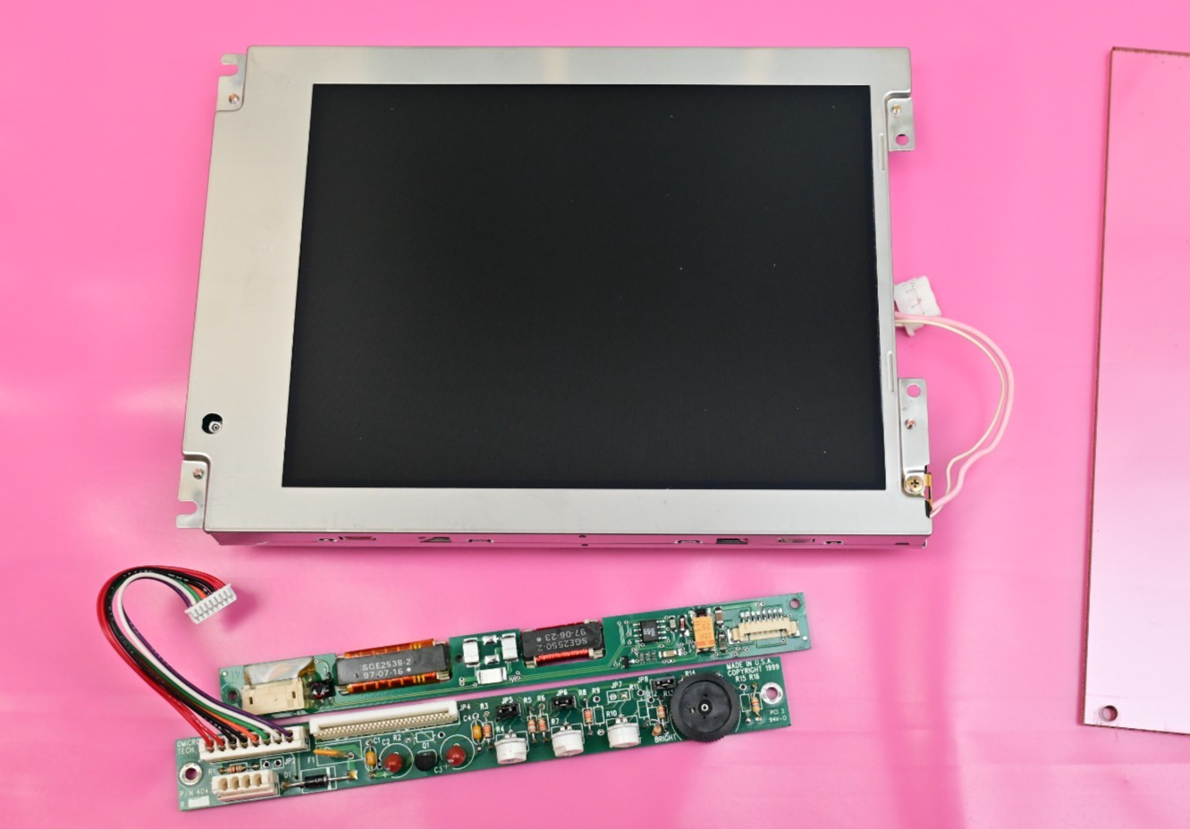 LG LC064N1 6.4" LCD Screen w/ Inverter & Omicron Interface PCB Acrylic Protector