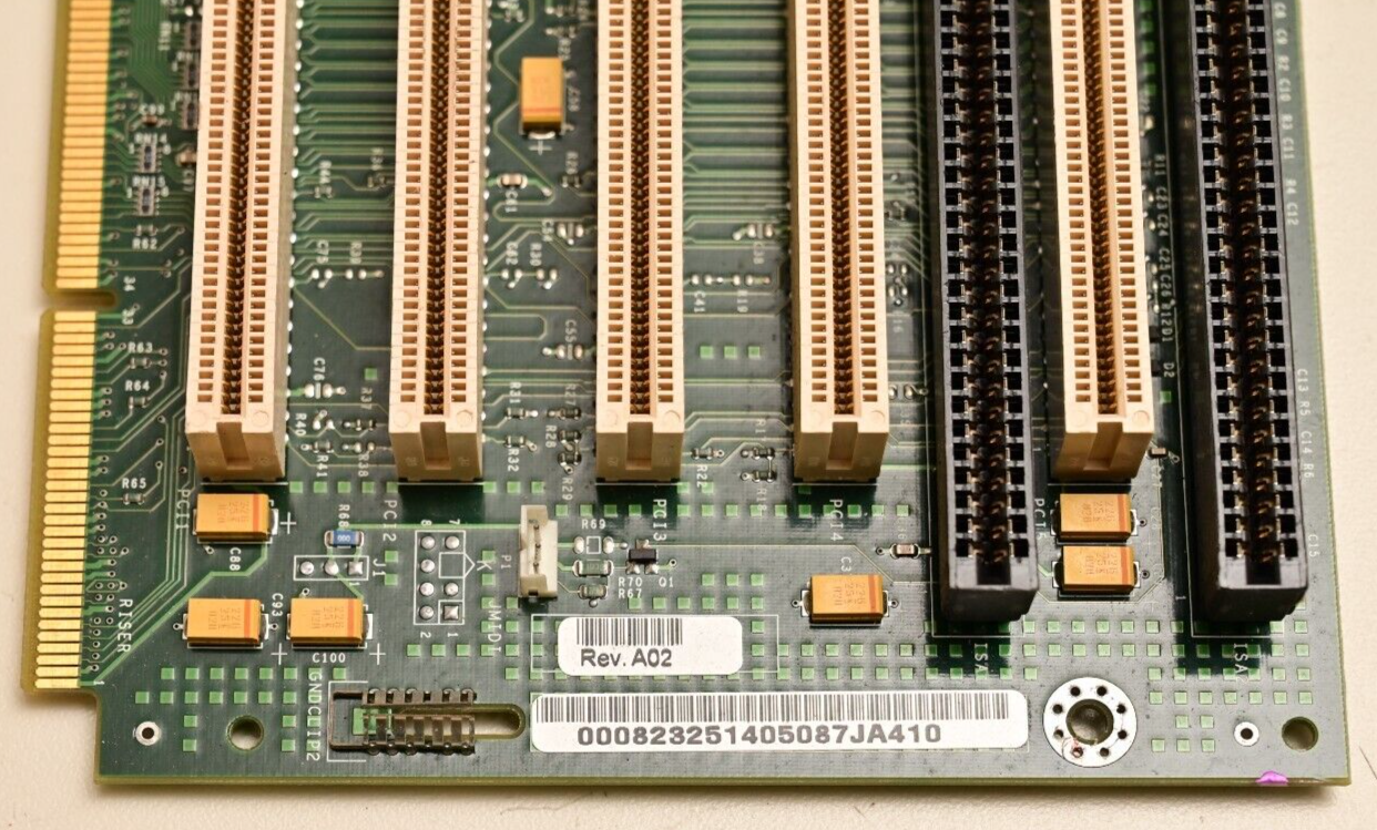 Vintage DELL PCI ISA Riser Card 1997 5xPCI 2xISA 16-Bit Untested