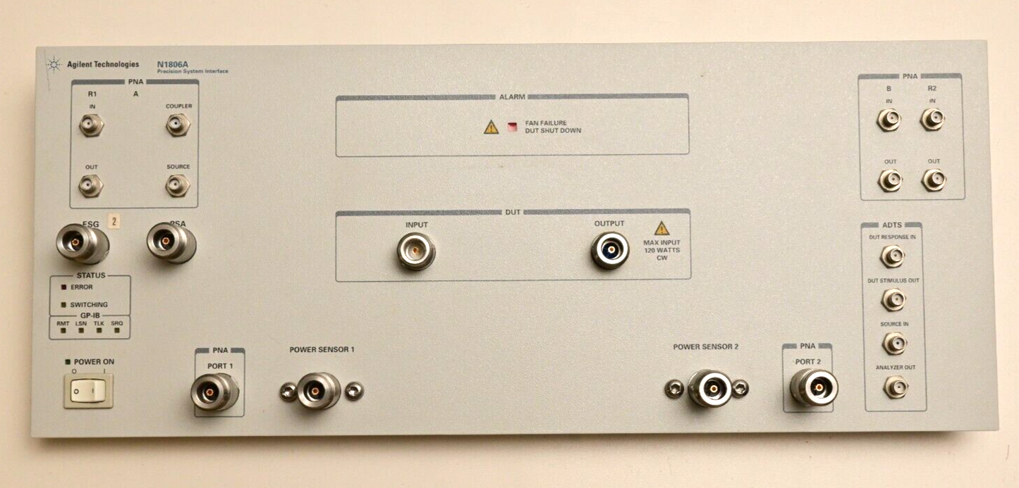 Agilent N1806A Precision System Interface Front Panel 12x SMA 8x N Passthrough