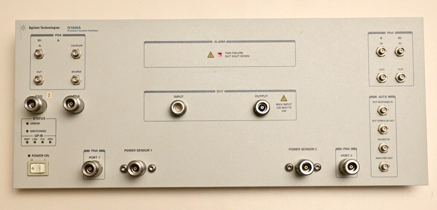 Agilent N1806A Precision System Interface Front Panel 12x SMA 8x N Passthrough