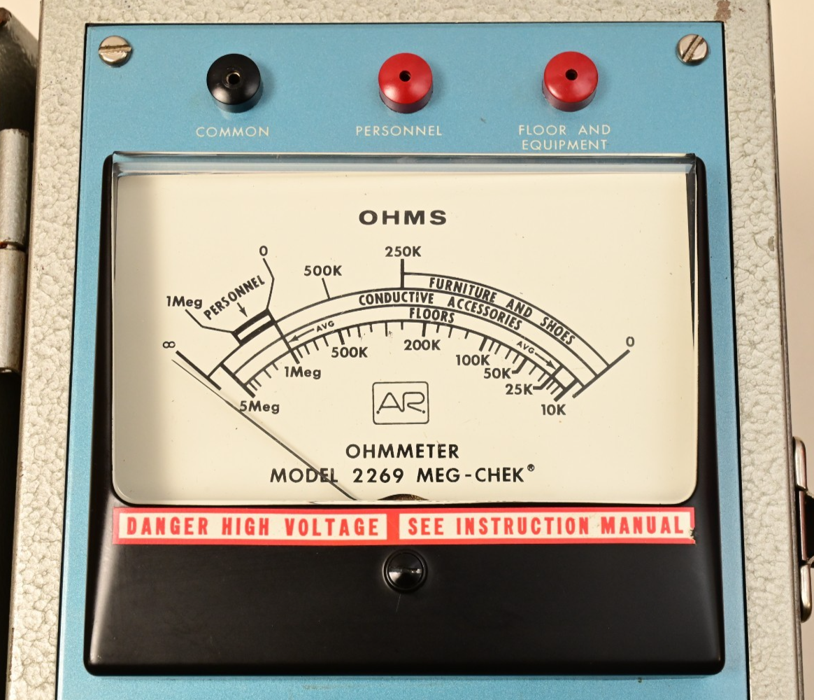 Associated Research AR 2269 Meg-Chek Megohmmeter Conductive Floor/Shoe Tester