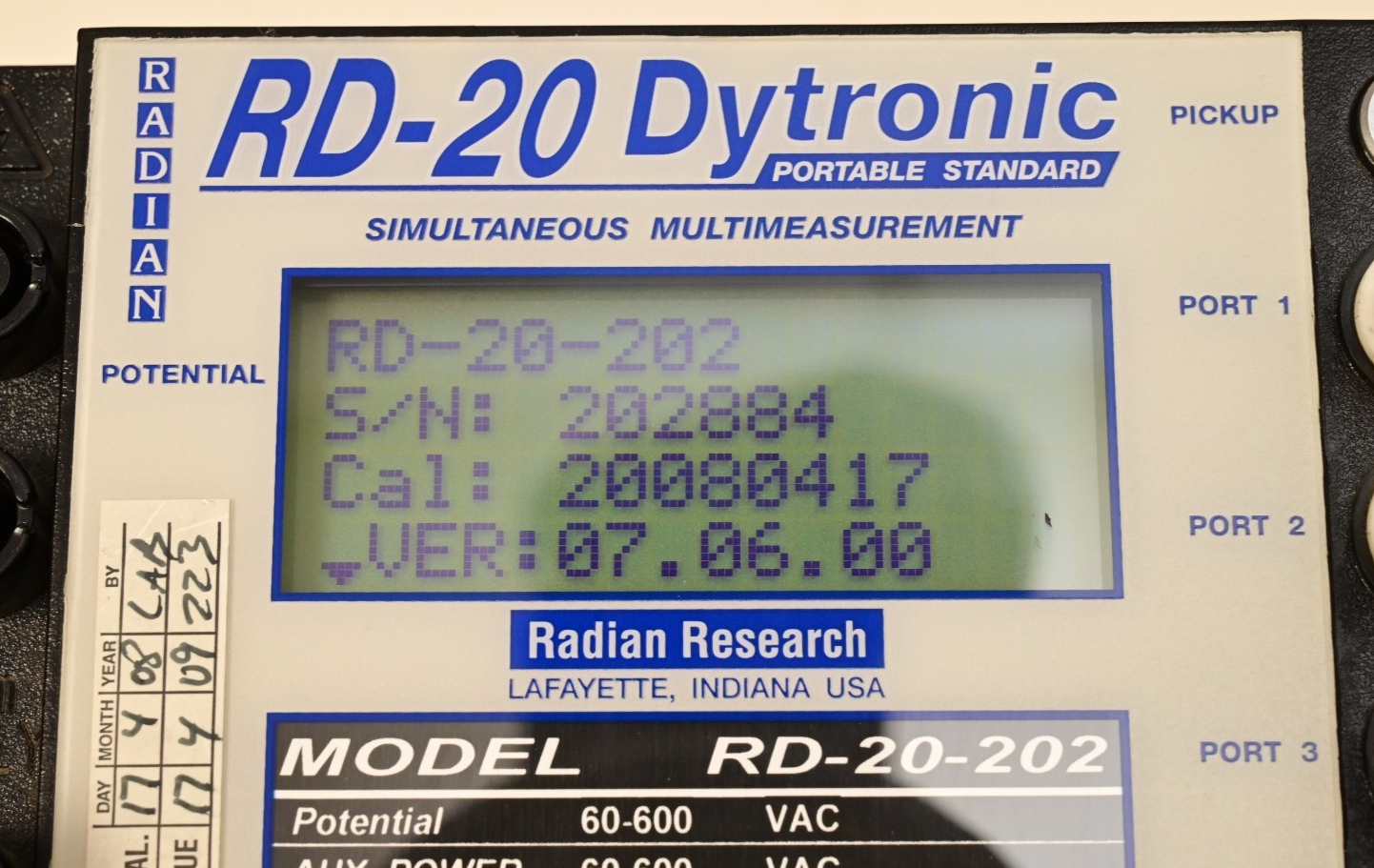 Radian Research RD-20-202 Dytronic Portable Single-Phase Reference Standard