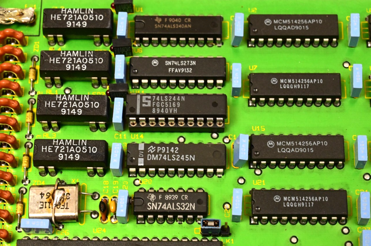 VG Data Systems CPU/Lan PC Board Vintage ICs AM7990PC/80 AMD N80186-10 EPROMs